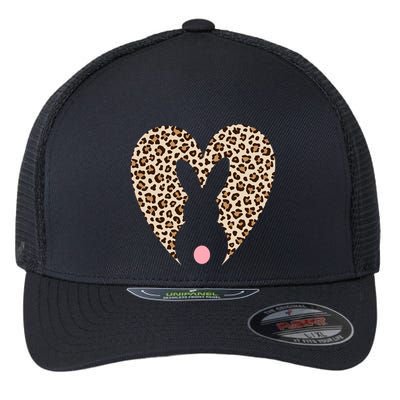 Easter Leopard Bunny Rabbit Heart Palm Sunday Great Gift Flexfit Unipanel Trucker Cap