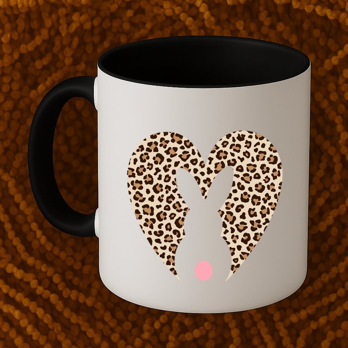 Easter Leopard Bunny Rabbit Heart Palm Sunday Great Gift Mug