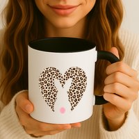 Easter Leopard Bunny Rabbit Heart Palm Sunday Great Gift Mug