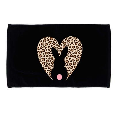 Easter Leopard Bunny Rabbit Heart Palm Sunday Great Gift Microfiber Hand Towel