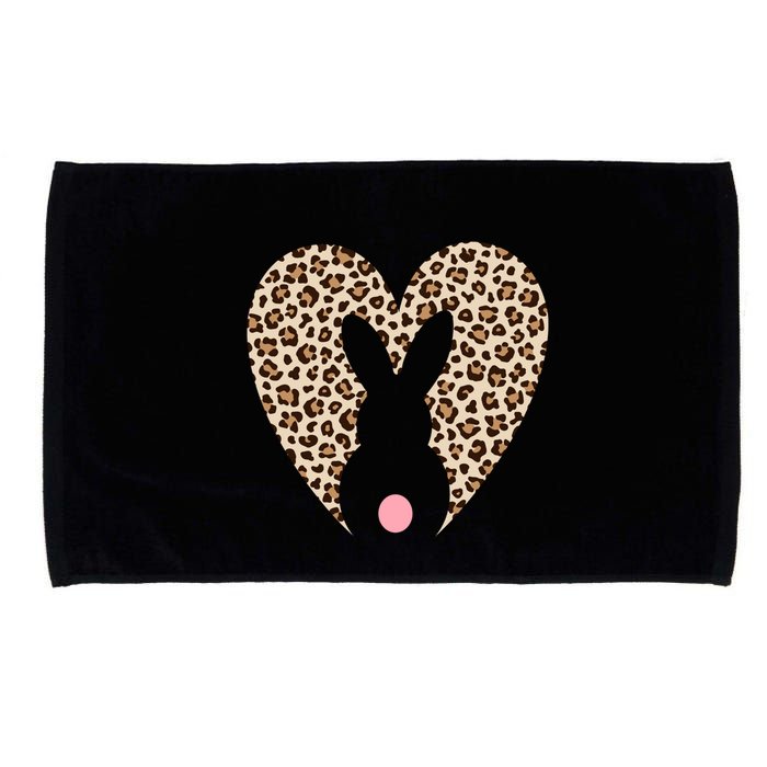 Easter Leopard Bunny Rabbit Heart Palm Sunday Great Gift Microfiber Hand Towel