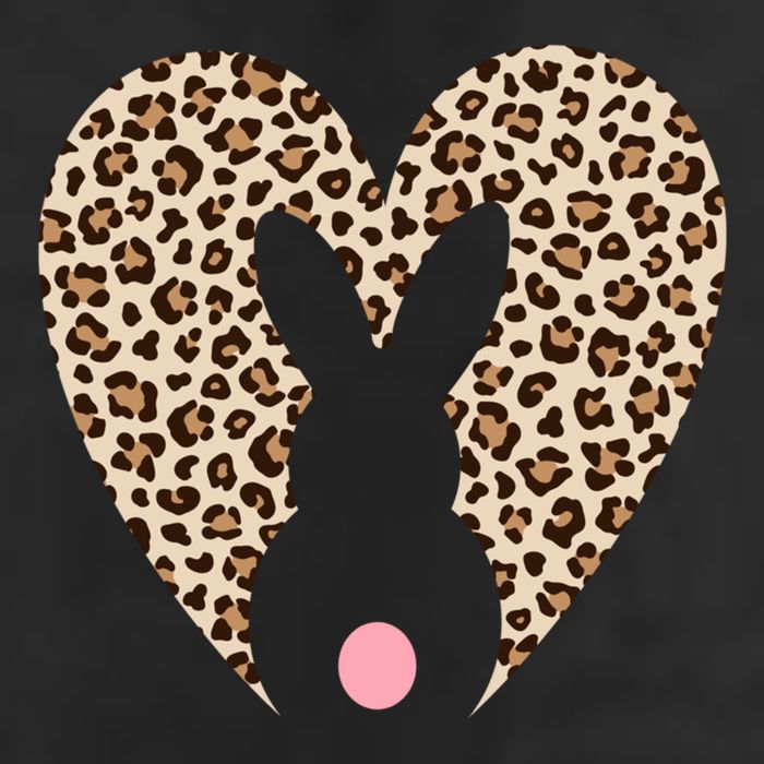 Easter Leopard Bunny Rabbit Heart Palm Sunday Great Gift Microfiber Hand Towel