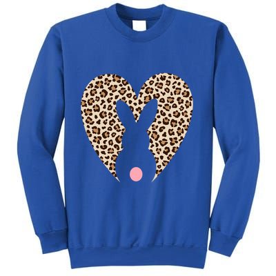 Easter Leopard Bunny Rabbit Heart Palm Sunday Great Gift Sweatshirt
