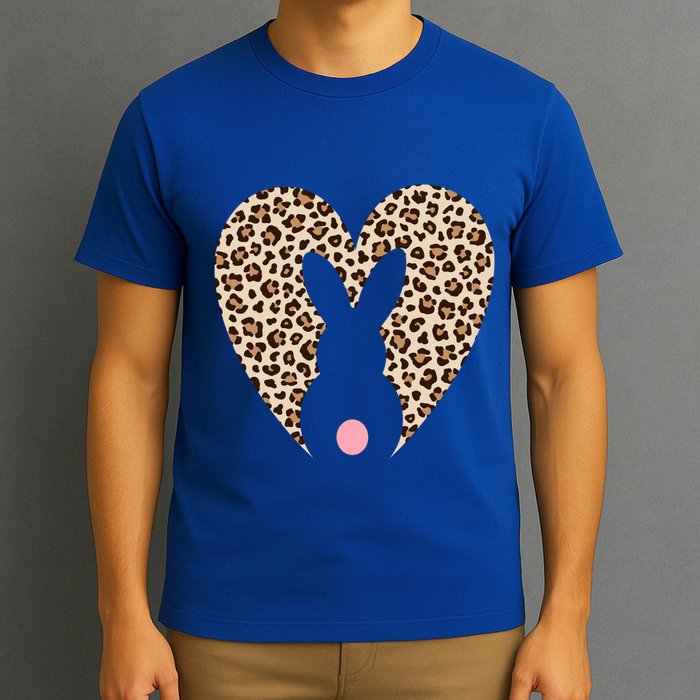 Easter Leopard Bunny Rabbit Heart Palm Sunday Great Gift T-Shirt