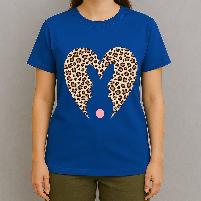Easter Leopard Bunny Rabbit Heart Palm Sunday Great Gift T-Shirt