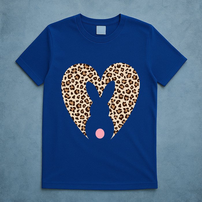 Easter Leopard Bunny Rabbit Heart Palm Sunday Great Gift T-Shirt
