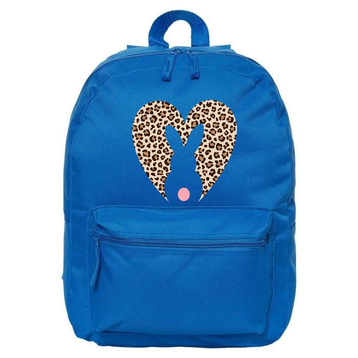 Easter Leopard Bunny Rabbit Heart Palm Sunday Great Gift 16 in Basic Backpack