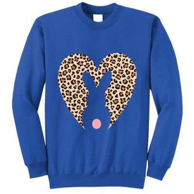 Easter Leopard Bunny Rabbit Heart Palm Sunday Great Gift Tall Sweatshirt