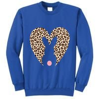 Easter Leopard Bunny Rabbit Heart Palm Sunday Great Gift Tall Sweatshirt