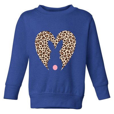 Easter Leopard Bunny Rabbit Heart Palm Sunday Great Gift Toddler Sweatshirt