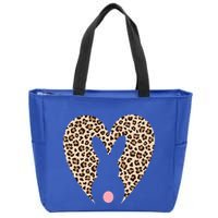 Easter Leopard Bunny Rabbit Heart Palm Sunday Great Gift Zip Tote Bag