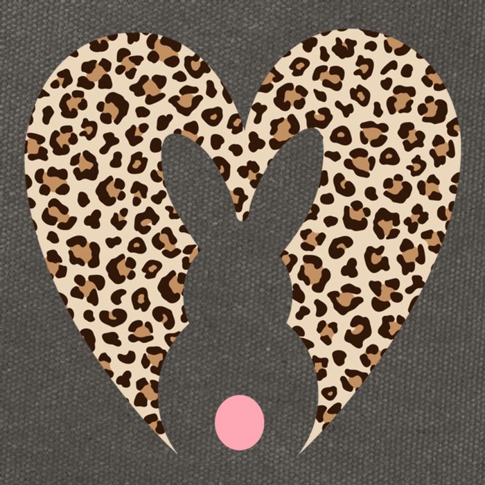 Easter Leopard Bunny Rabbit Heart Palm Sunday Great Gift Cotton Canvas Backpack