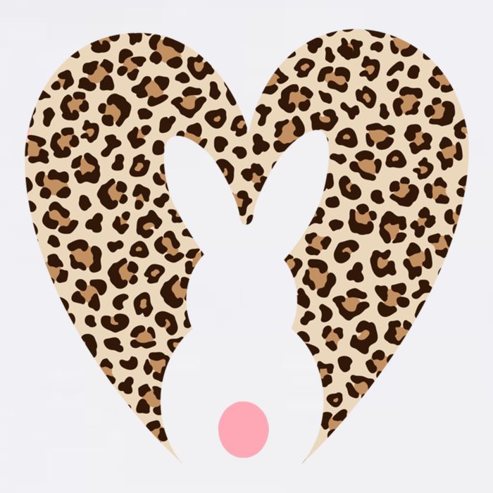 Easter Leopard Bunny Rabbit Heart Palm Sunday Great Gift Garment-Dyed Sweatshirt