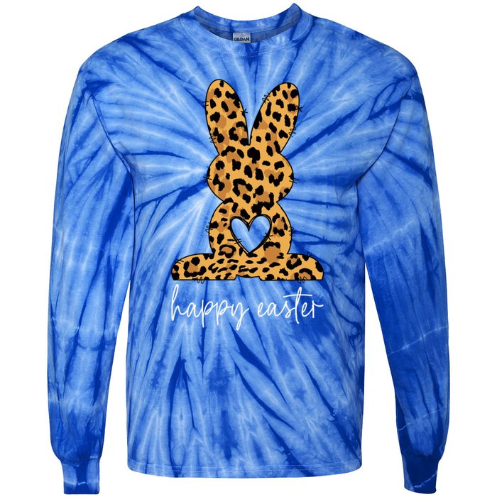 Easter Leopard Bunny Rabbit Palm Sunday Gift Tie-Dye Long Sleeve Shirt