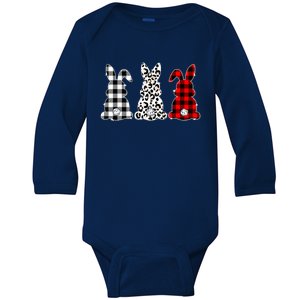 Easter Leopard Bunny Rabbit Palm Sunday Funny Gift Baby Long Sleeve Bodysuit