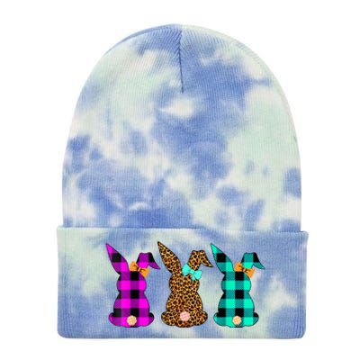 Easter Leopard Bunny Rabbit Palm Sunday Gift Tie Dye 12in Knit Beanie