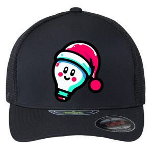 Emoticon Light Bulb Design Christmas Festive Holiday  Flexfit Unipanel Trucker Cap