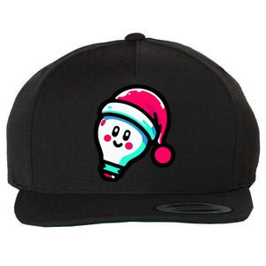 Emoticon Light Bulb Design Christmas Festive Holiday  Wool Snapback Cap