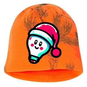 Emoticon Light Bulb Design Christmas Festive Holiday  Kati - Camo Knit Beanie