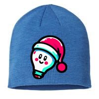 Emoticon Light Bulb Design Christmas Festive Holiday  Sustainable Beanie