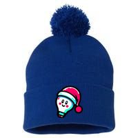 Emoticon Light Bulb Design Christmas Festive Holiday  Pom Pom 12in Knit Beanie