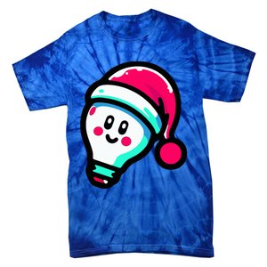 Emoticon Light Bulb Design Christmas Festive Holiday  Tie-Dye T-Shirt