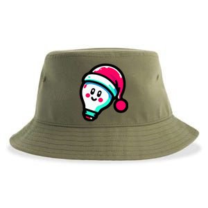 Emoticon Light Bulb Design Christmas Festive Holiday  Sustainable Bucket Hat