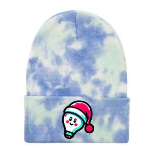 Emoticon Light Bulb Design Christmas Festive Holiday  Tie Dye 12in Knit Beanie