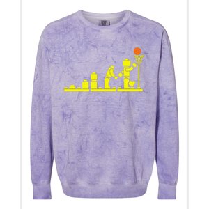 EVOLUTION LEGO BASKETBALL SPORTS Funny Colorblast Crewneck Sweatshirt