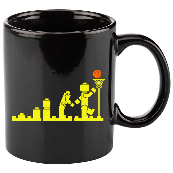 EVOLUTION LEGO BASKETBALL SPORTS Funny 11oz C Handle Ceramic Mug