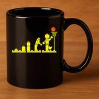 EVOLUTION LEGO BASKETBALL SPORTS Funny 11oz C Handle Ceramic Mug