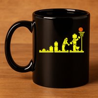 EVOLUTION LEGO BASKETBALL SPORTS Funny 11oz C Handle Ceramic Mug