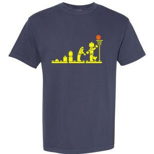 EVOLUTION LEGO BASKETBALL SPORTS Funny Garment-Dyed Heavyweight T-Shirt