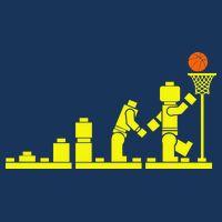 EVOLUTION LEGO BASKETBALL SPORTS Funny Cooling Performance Crew T-Shirt