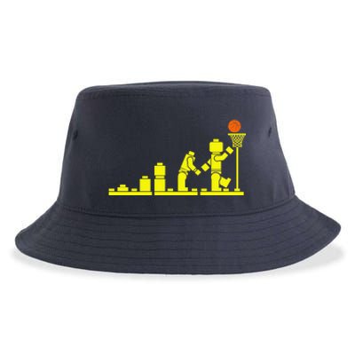 EVOLUTION LEGO BASKETBALL SPORTS Funny Sustainable Bucket Hat