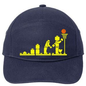 EVOLUTION LEGO BASKETBALL SPORTS Funny 7-Panel Snapback Hat