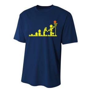 EVOLUTION LEGO BASKETBALL SPORTS Funny Performance Sprint T-Shirt