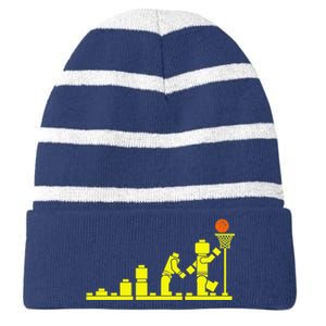 EVOLUTION LEGO BASKETBALL SPORTS Funny Striped Beanie with Solid Band