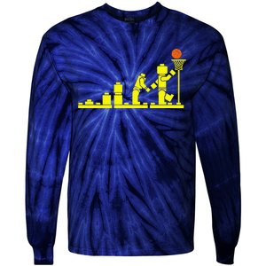 EVOLUTION LEGO BASKETBALL SPORTS Funny Tie-Dye Long Sleeve Shirt