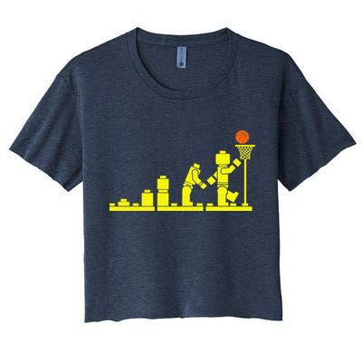 EVOLUTION LEGO BASKETBALL SPORTS Funny Crop Top