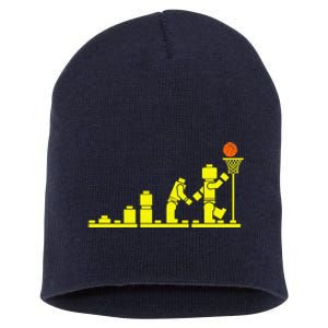 EVOLUTION LEGO BASKETBALL SPORTS Funny Short Acrylic Beanie