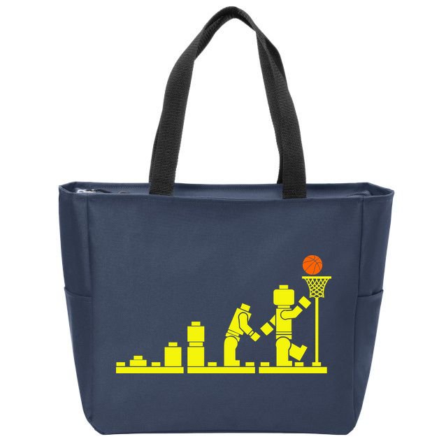 EVOLUTION LEGO BASKETBALL SPORTS Funny Zip Tote Bag