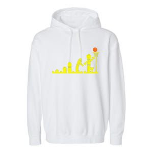 EVOLUTION LEGO BASKETBALL SPORTS Funny Garment-Dyed Fleece Hoodie