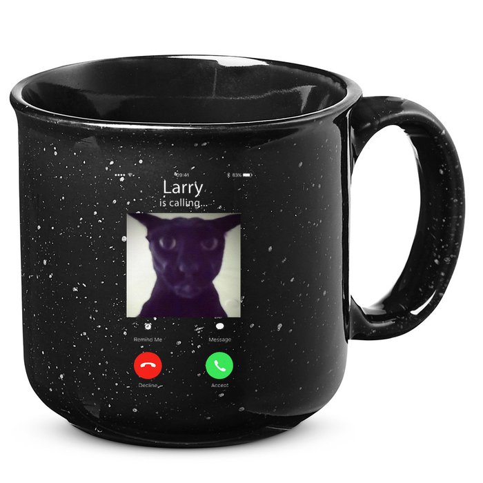 Evil Larry Cat Funny Cat Meme Lover .Png 15oz Campfire Ceramic Mug