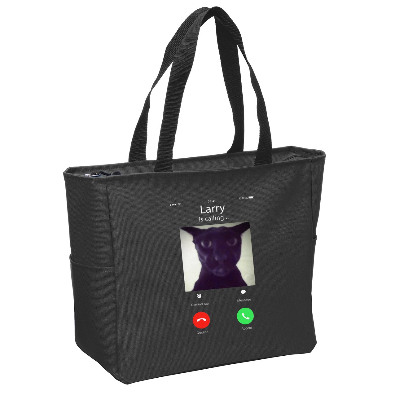Evil Larry Cat Funny Cat Meme Lover .Png Zip Tote Bag