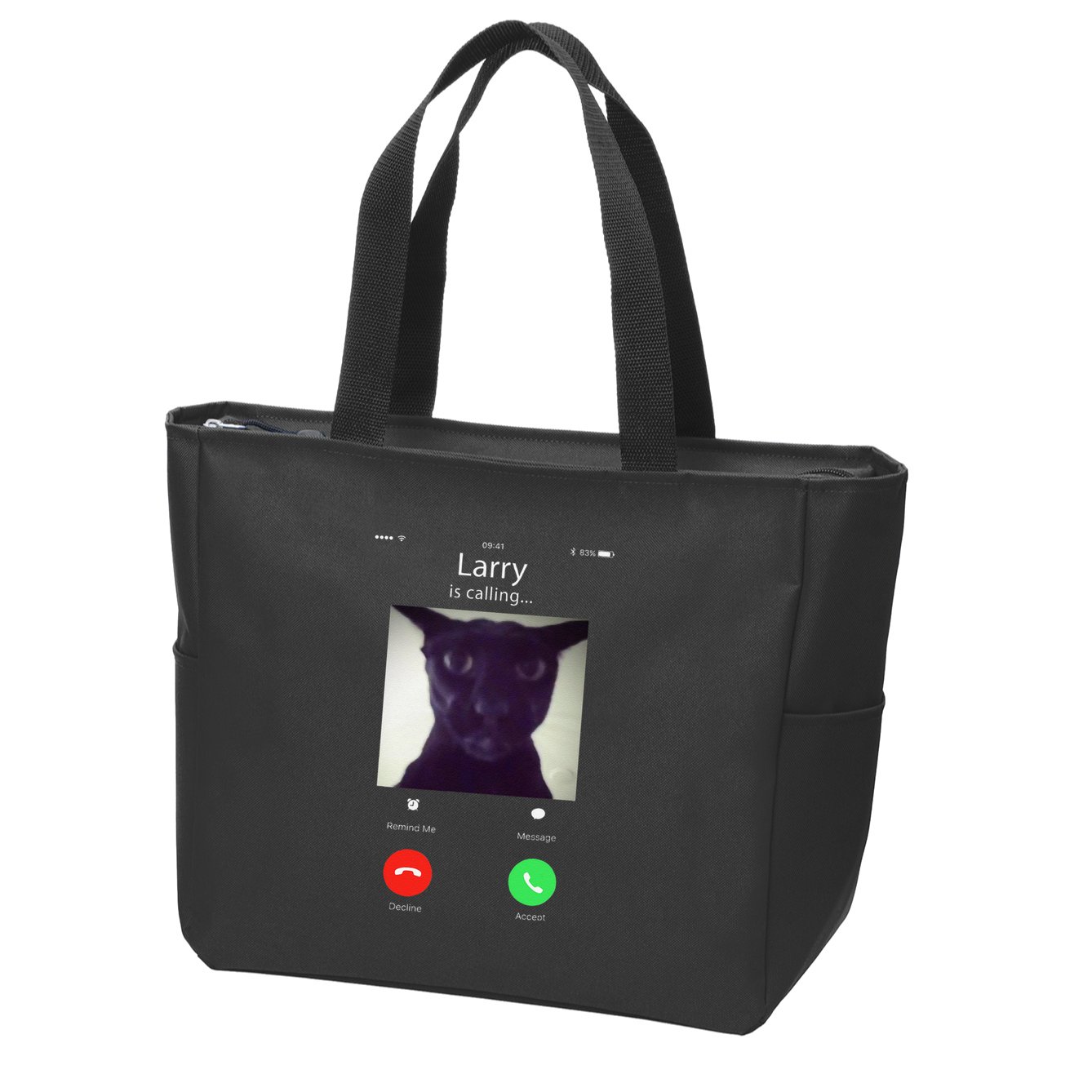 Evil Larry Cat Funny Cat Meme Lover .Png Zip Tote Bag