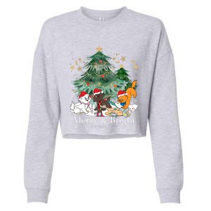 Everybody Loves Christmas Marie Toulouse Berlioz Christmas Tree Cropped Pullover Crew