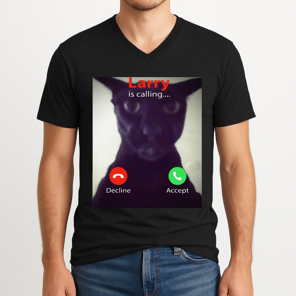 Evil Larry Cat Funny Cat Meme Lover .Png V-Neck T-Shirt