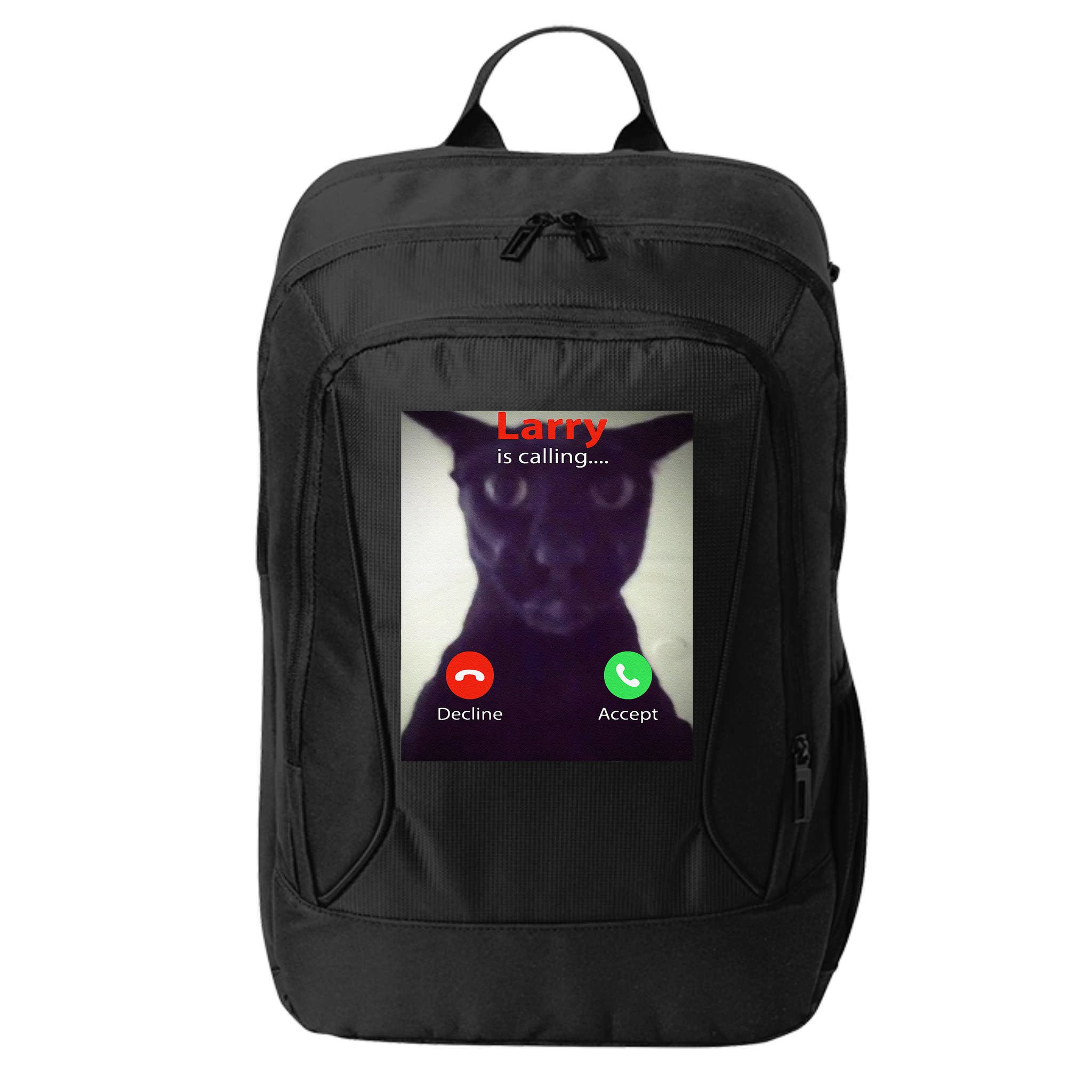 Evil Larry Cat Funny Cat Meme Lover .Png City Backpack