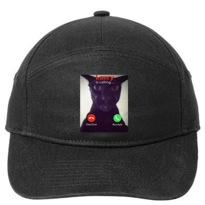 Evil Larry Cat Funny Cat Meme Lover .Png 7-Panel Snapback Hat